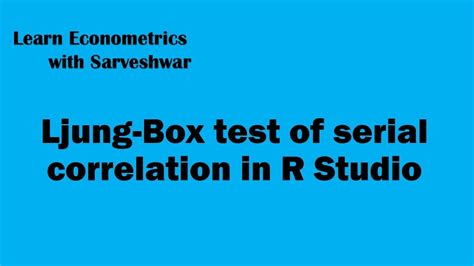 ljung-box test r package|ljung box test explained.